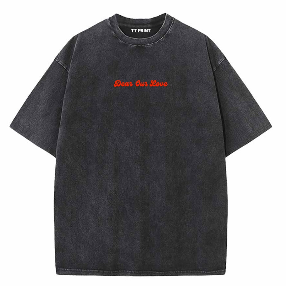 《Dear Our Love》手寫歌詞設計 | 水洗T-Shirt (Handwritten Lyric Washed) | Black