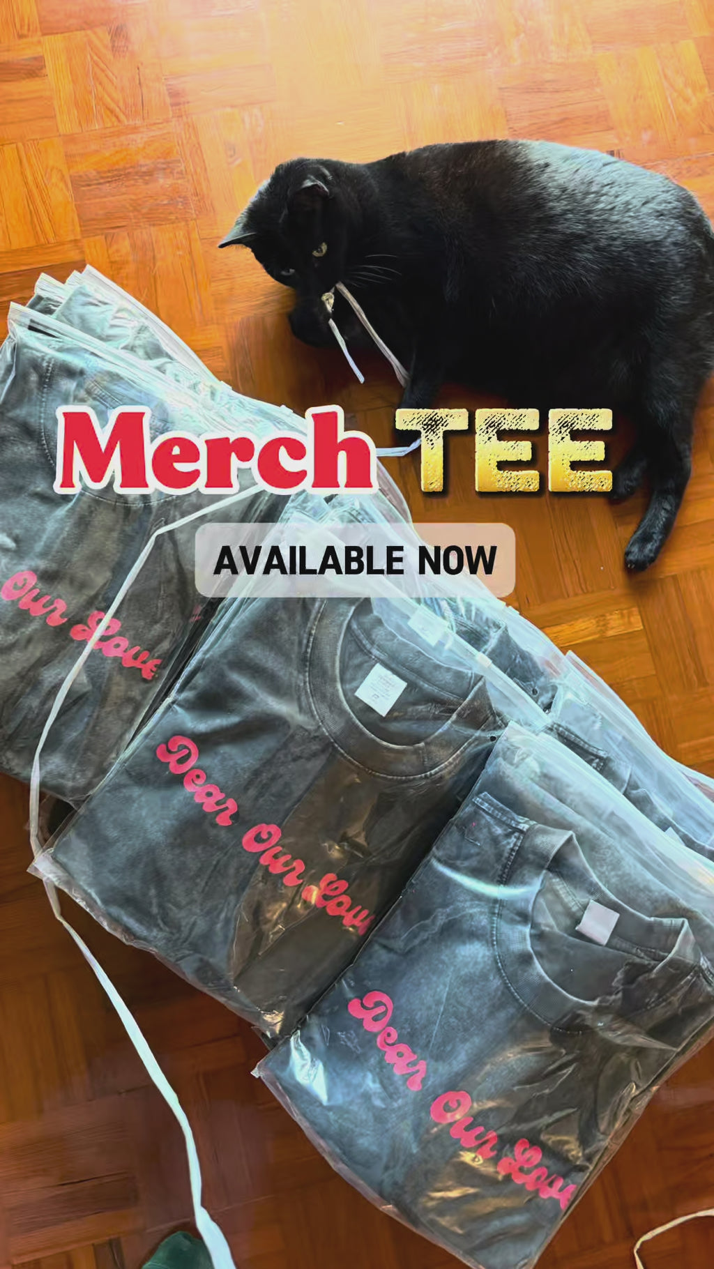 《Dear Our Love》手寫歌詞設計 | 水洗T-Shirt (Handwritten Lyric Washed) | Black